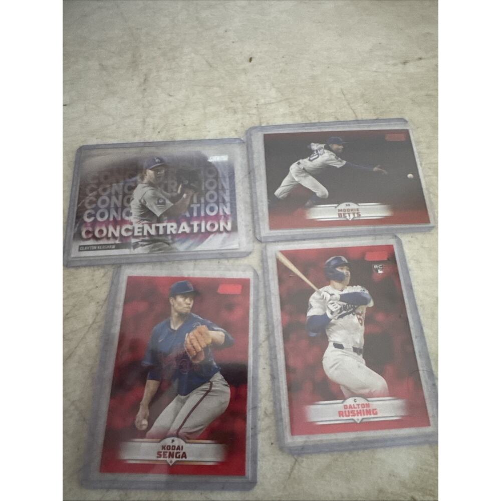 2025 Topps Stadium Club Lot Red Foil Mookie Betts Kodai Senga Mets Dodgers